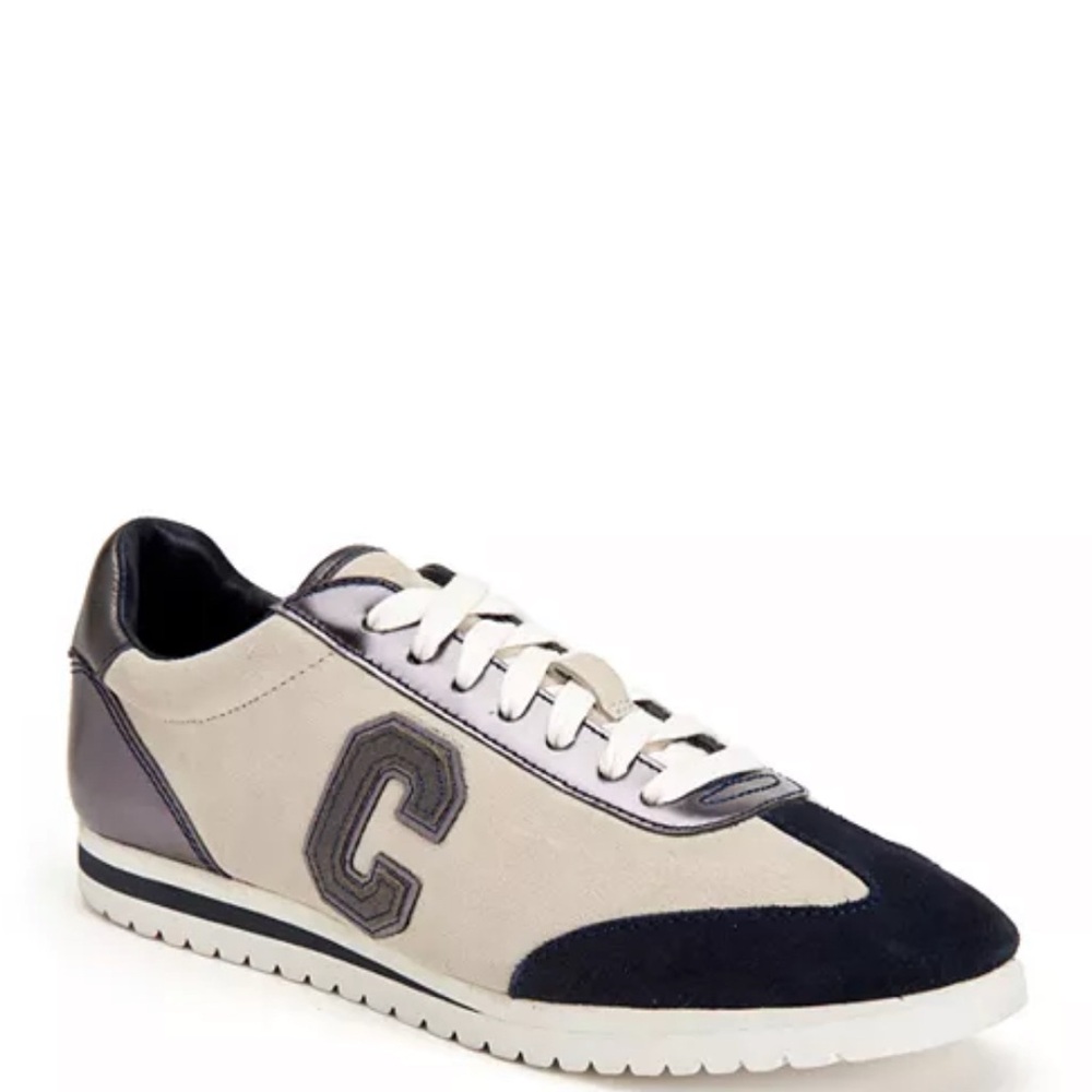 Coach Navy and White Athletic Sneakers